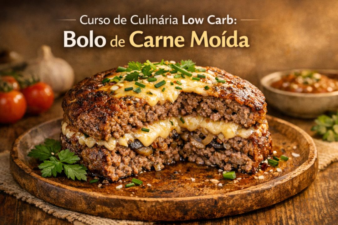 Curso de Culinária Low Carb: Bolo de Carne Moída