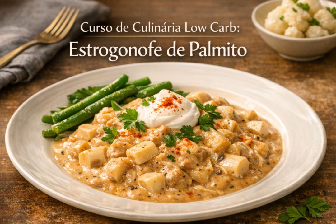 Curso de Culinária Low Carb: Estrogonofe de Palmito