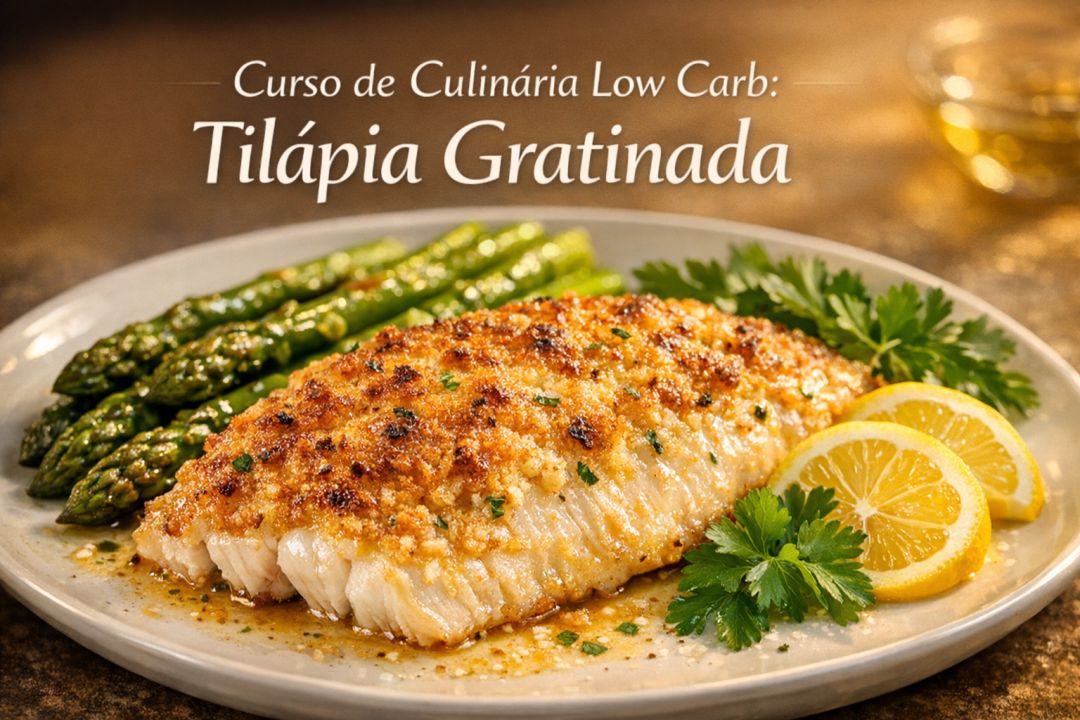 Curso de Culinária Low Carb: Tilápia Gratinada