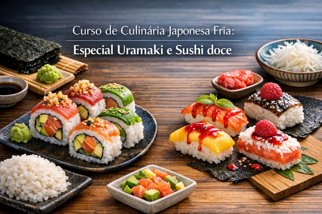 Curso de Culinária Japonesa Fria: Uramaki e Sushi doce